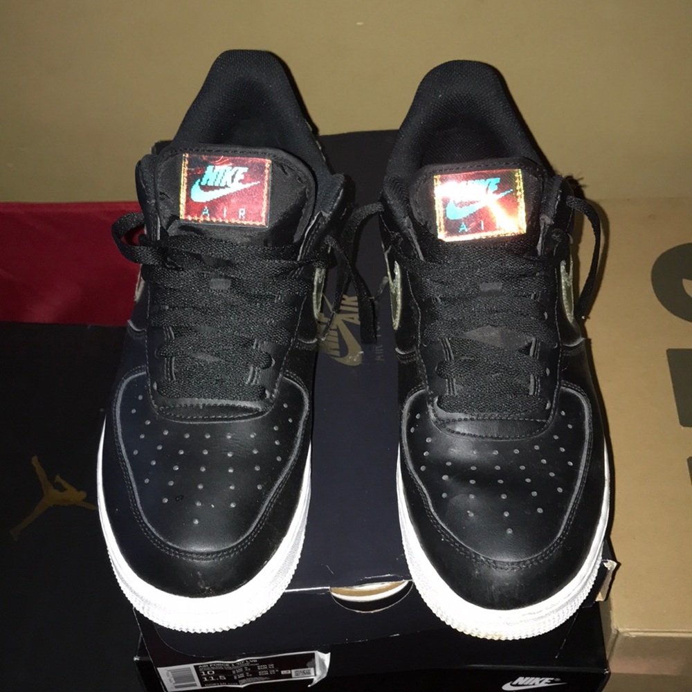 Authentic Nike Air Force 1s “Iridescent Pixel Black” (No Box)